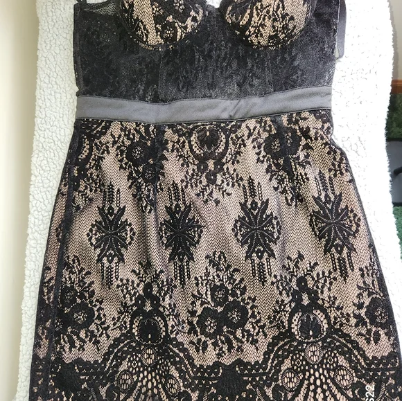 Black Strapless Babydoll Mini Dress - Picture 7 of 8